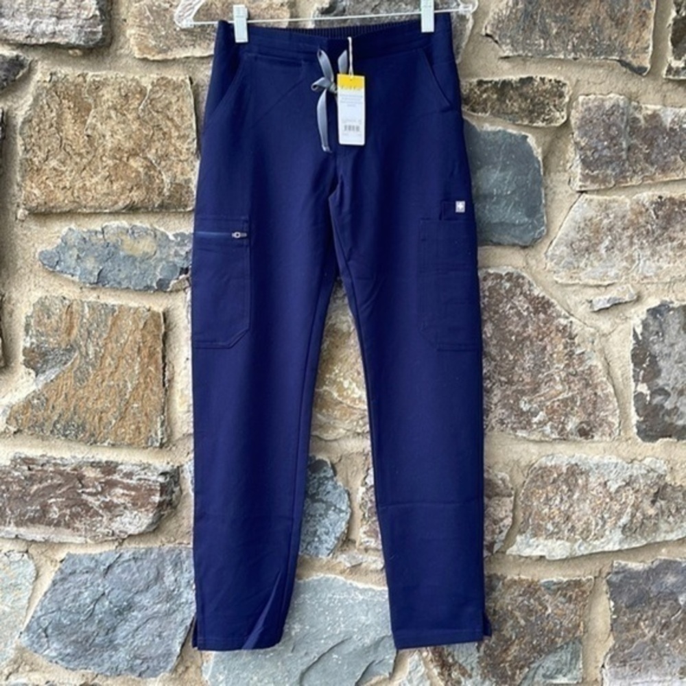 NWT Figs Technical Collection Scrub Pants Navy Blue Nursing Medical Pockets XXS